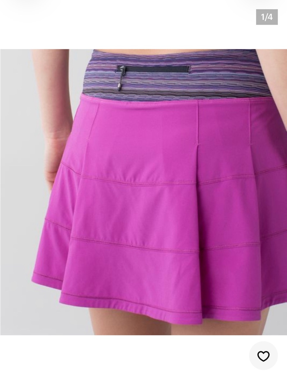 lululemon athletica pace rival Magenta Flared Athletic Skirt 4 tall